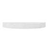 Small Round Wood Floating Wall Shelf - White